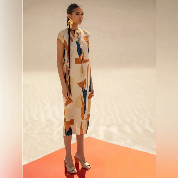 Diarrablu Fany midi dress Tilo cream - Picture 2 of 9